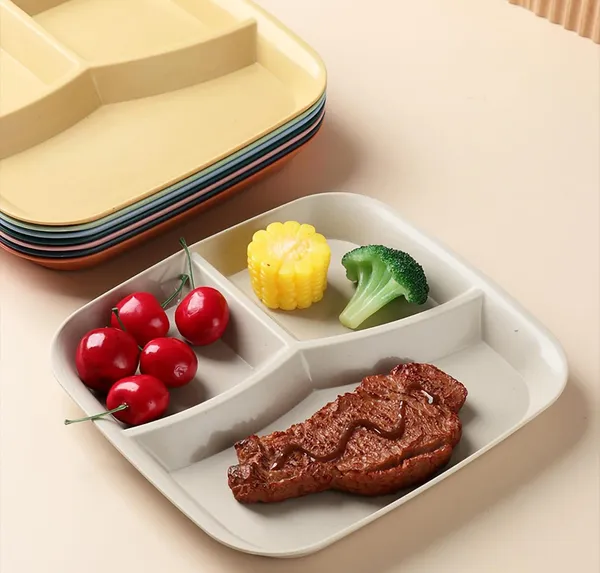Multicolor_Wheat_Straw_Plastic_Platters_For_Serving_Food_Veggie_Snack_Fruit_Cookies_Desserts_Appetizers_Charcuterie_Chips_Candy_Food_Dishwasher_&_Microwave_Safe_(Pack_Of_4)
