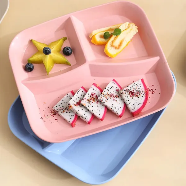 Multicolor_Wheat_Straw_Plastic_Platters_For_Serving_Food_Veggie_Snack_Fruit_Cookies_Desserts_Appetizers_Charcuterie_Chips_Candy_Food_Dishwasher_&_Microwave_Safe_(Pack_Of_4)