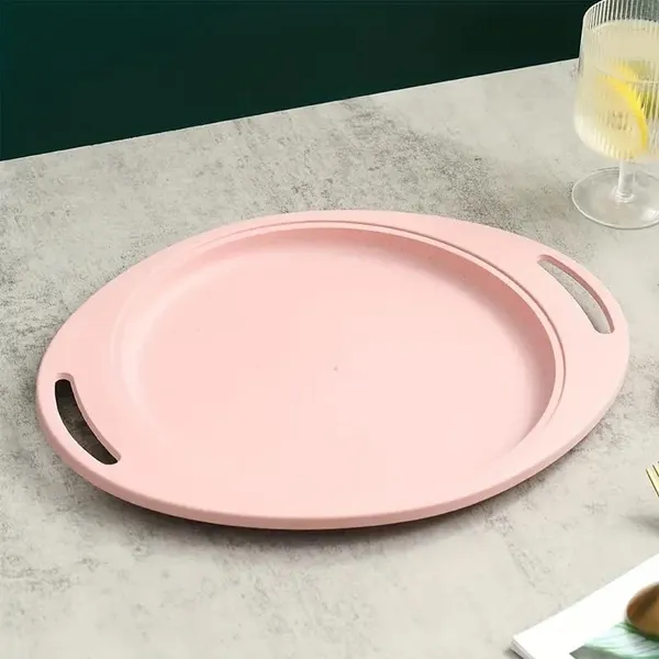 Pink_Pastel_Round_Serving_Tray_With_Ergonomic_Handles_Lightweight_&_Ideal_For_Serving_Meals_&_Beverages_Dishwasher-Safe_Non-Slip_Ideal_For_Kitchen_Dining_And_Outdoor_Use_(Pack_Of_3)