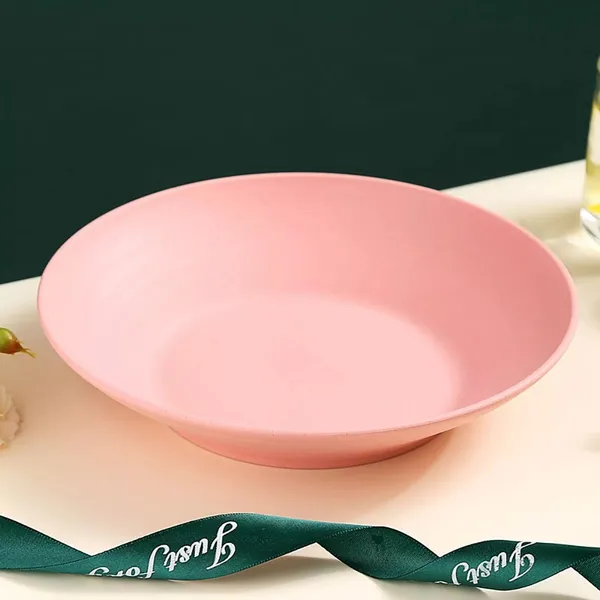 Pink_Eco_-_Friendly_Dish_Plates_Set_5_Pastel_Colours_Lightweight_Dinnerware_For_Salads_And_Pasta_Dishwasher_Safe_(Pack_Of_1)