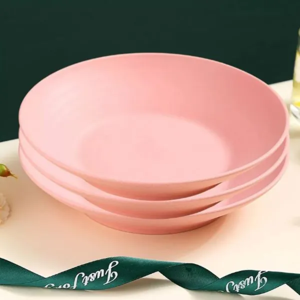 Pink_Eco_-_Friendly_Dish_Plates_Set_5_Pastel_Colours_Lightweight_Dinnerware_For_Salads_And_Pasta_Dishwasher_Safe_(Pack_Of_3)