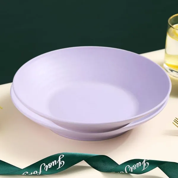 Purple_Eco_-_Friendly_Dish_Plates_Set_5_Pastel_Colours_Lightweight_Dinnerware_For_Salads_And_Pasta_Dishwasher_Safe_(Pack_Of_2)