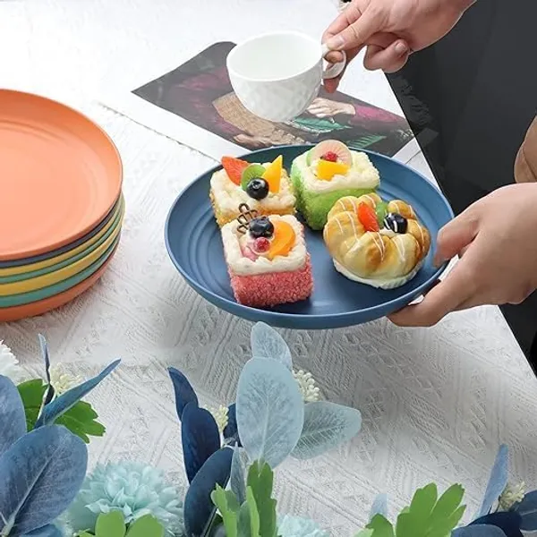 Blue_Wheat_Straw_Fibre_Dinner_Plates_Set_Of_6_Microwave_And_Dishwasher_Safe_Non-Toxic_Bpa-Free_Unbreakable_Stackable_(Pack_Of_6)