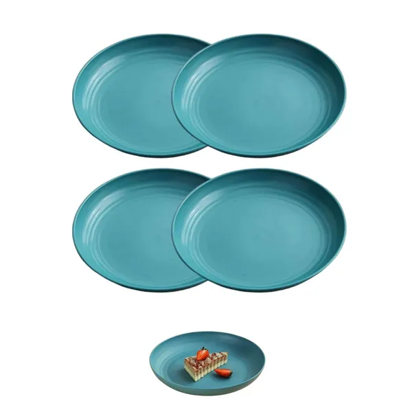 Green_Wheat_Straw_Fibre_Dinner_Plates_Microwave_And_Dishwasher_Safe_Non-Toxic_Bpa-Free_Unbreakable_Stackable_(Set_Of_4)