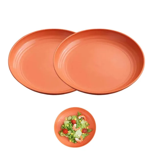 Orange_Wheat_Straw_Fibre_Dinner_Plates_Set_Of_2_Microwave_And_Dishwasher_Safe_Non-Toxic_Bpa-Free_Unbreakable_Stackable_(Pack_Of_2)