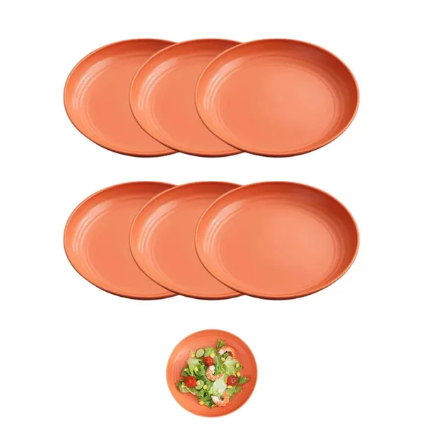 Orange_Wheat_Straw_Fibre_Dinner_Plates_Microwave_And_Dishwasher_Safe_Non-Toxic_Bpa-Free_Unbreakable_Stackable_(Set_Of_6)