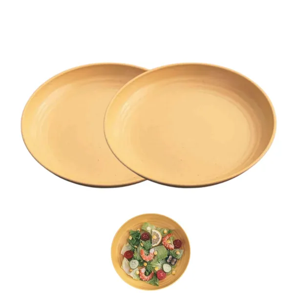 Yellow_Wheat_Straw_Fibre_Dinner_Plates_Set_Of_2_Microwave_And_Dishwasher_Safe_Non-Toxic_Bpa-Free_Unbreakable_Stackable_(_Pack_Of_2)