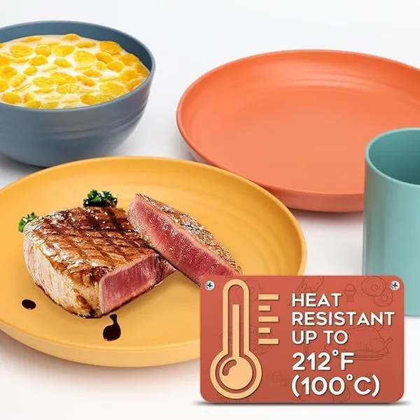 Yellow_Wheat_Straw_Fibre_Dinner_Plates_Set_Of_4_Microwave_And_Dishwasher_Safe_Non-Toxic_Bpa-Free_Unbreakable_Stackable_(_Pack_Of_4)