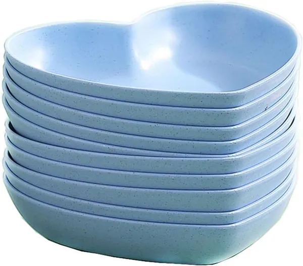 Blue_Heart-Shaped_Plastic_Plates_15_Cm_For_Snacks_Sushi_Dessert_Salad_(_Set_Of_Dish_10_With_Stand)