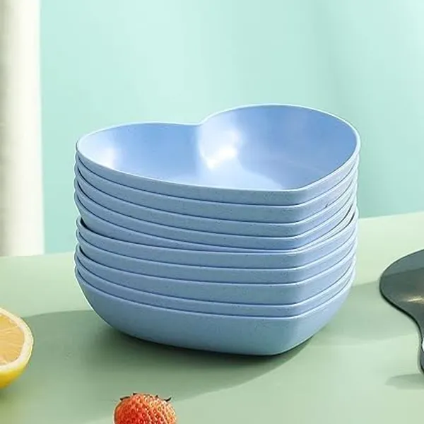 Blue_Heart-Shaped_Plastic_Plates_15_Cm_For_Snacks_Sushi_Dessert_Salad_(_Set_Of_Dish_10_With_Stand)