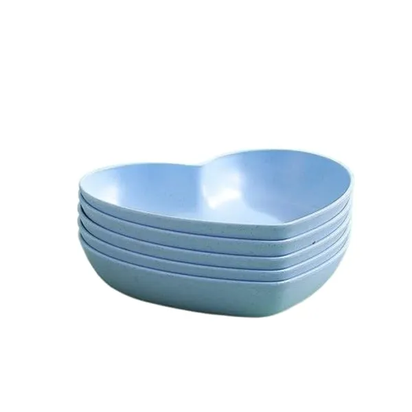 Blue_Heart-Shaped_Plastic_Plates_15_Cm_For_Snacks_Sushi_Dessert_Salad_(_Set_Of__5)