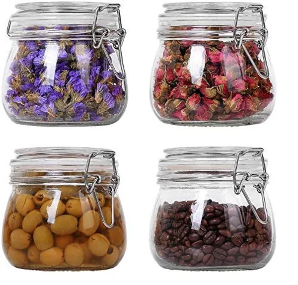 Transparent_500Ml_Glass_Storage_Jar_|_Airtight_Mason_Jar_For_Kitchen_&_Pantry_|_Multi-Purpose_Glass_Canister_For_Spices_Coffee_Tea_Sugar_Snacks_&_Dry_Fruits_Transparent_Food_Storage_Container_(Pack_Of_4_Round)