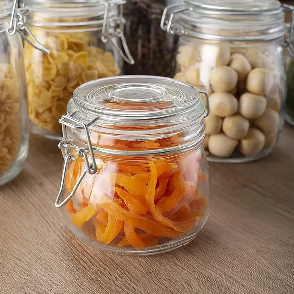 Transparent_500Ml_Glass_Storage_Jar_|_Airtight_Mason_Jar_For_Kitchen_&_Pantry_|_Multi-Purpose_Glass_Canister_For_Spices_Coffee_Tea_Sugar_Snacks_&_Dry_Fruits_Transparent_Food_Storage_Container_(Pack_Of_4_Round)