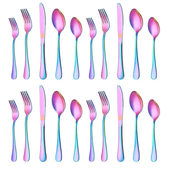 Rainbow_20-Piece_Stainless_Steel_Cutlery_Set_Service_For_4_Ware_With_Forks_Knives_And_Spoons_(Spoon_E_Pack_Of_20)