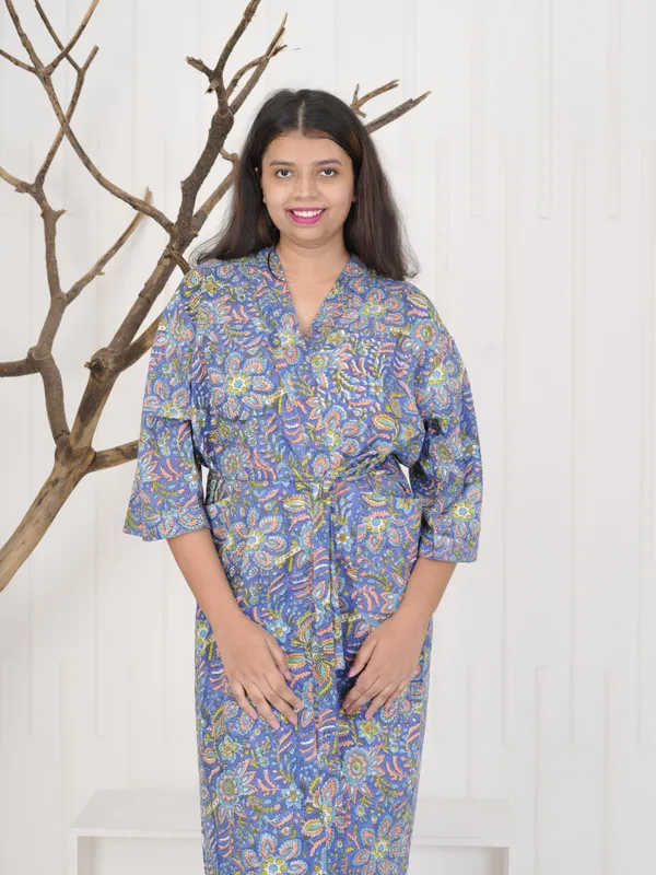 Handmade_Floral_Cotton_Kimono_Robe:_Boho_Block_Print_Loungewear_For_Women