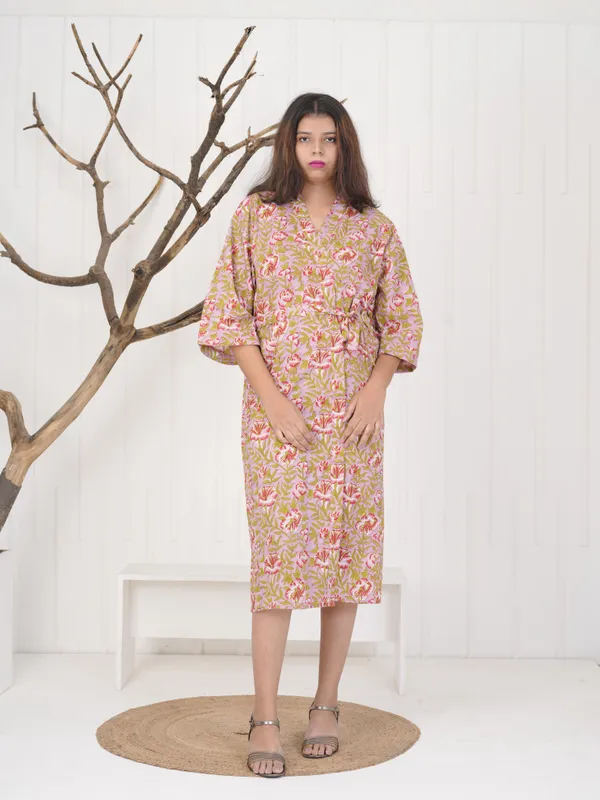 Handmade_Floral_Cotton_Kimono_Robe:_Boho_Block_Print_Loungewear_For_Women