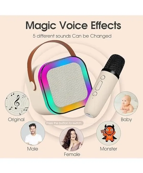 Cream_Abs_Plastic_Premium_&_Elegant_Kids_Karaoke_Mic_For_Adults