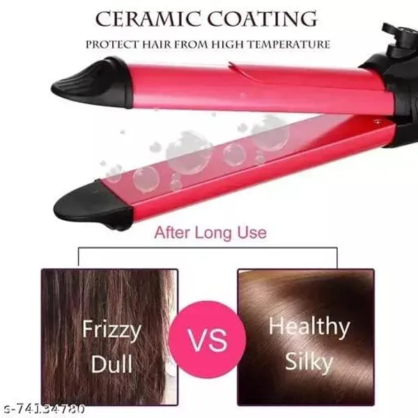 Pink_Ceramic_Premium_&_Elegant_Hair_Straightener_&_Curler_For_Adults