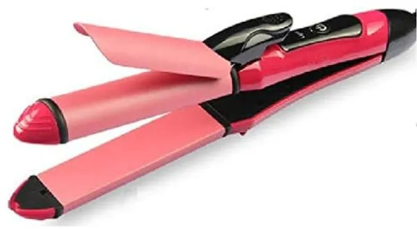 Pink_Ceramic_Premium_&_Elegant_Hair_Straightener_&_Curler_For_Adults
