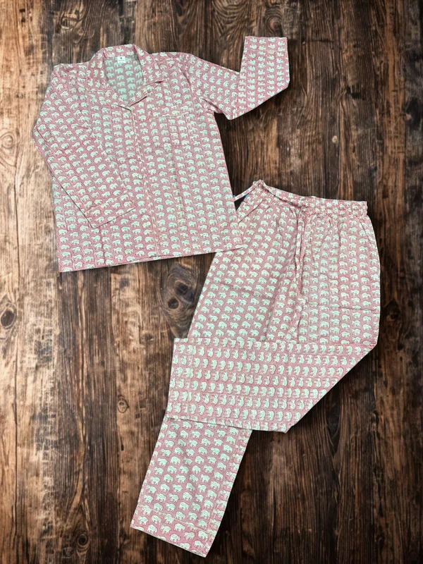 Multicolour_100%_Cotton_Premium_&_Elegant_Pajama_Set_For_Women