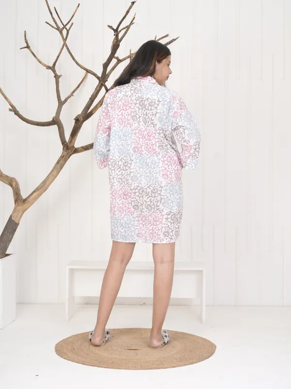 Multicolour_100%_Cotton_Block_Print_Sleep_Shirt_For_Women_|_Premium_&_Elegant_Night_Dress