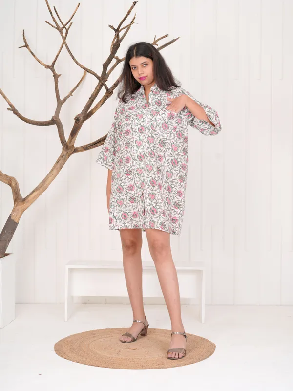 Multicolour_100%_Cotton_Block_Print_Sleep_Shirt_For_Women_|_Premium_&_Elegant_Night_Dress