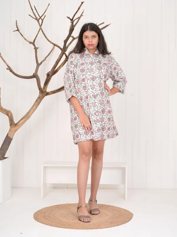 Multicolour_100%_Cotton_Block_Print_Sleep_Shirt_For_Women_|_Premium_&_Elegant_Night_Dress