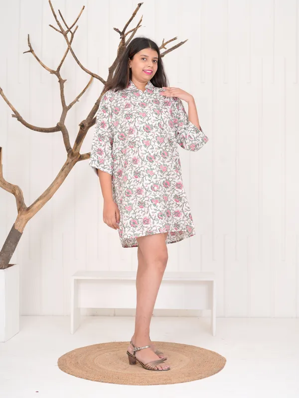 Multicolour_100%_Cotton_Block_Print_Sleep_Shirt_For_Women_|_Premium_&_Elegant_Night_Dress
