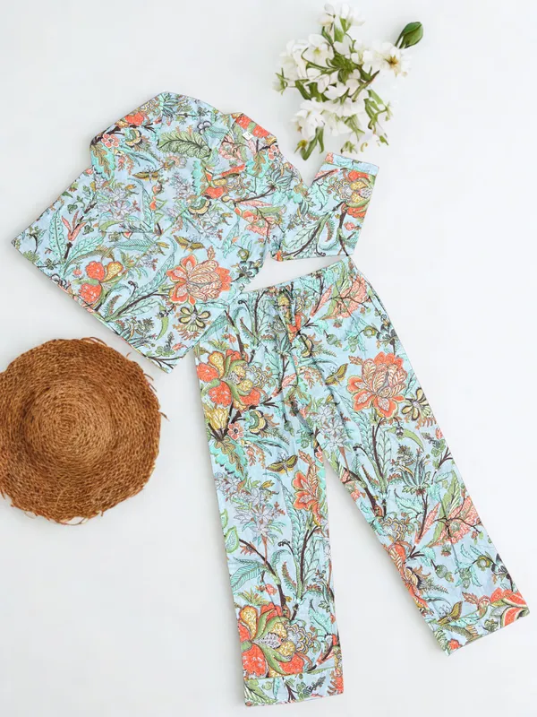 Multicolour_100%_Cotton_Premium_&_Elegant_Pajama_Set_For_Women