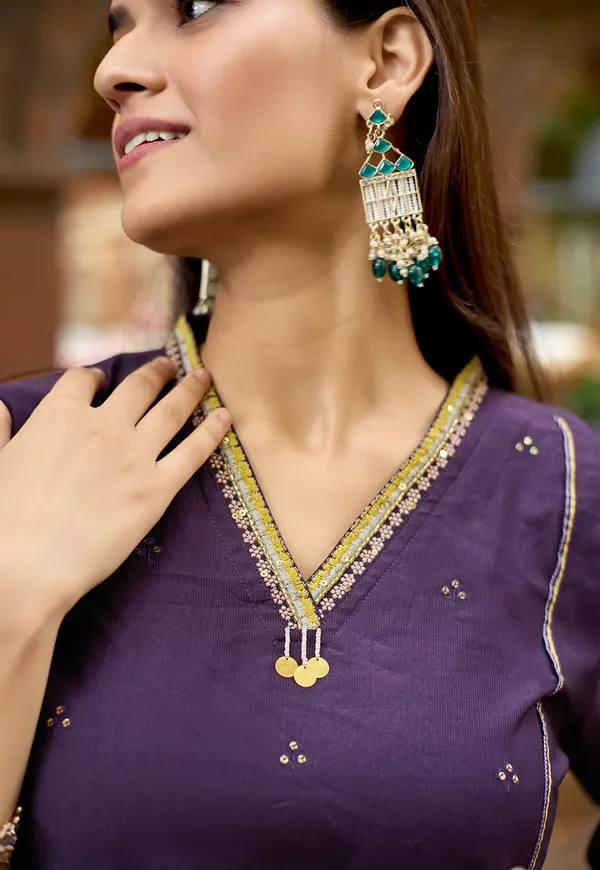 Purple_Ethnic_Motifs_Embroidered_Regular_Thread_Work_Chanderi_Silk_Kurta_With_Palazzos_&_With_Dupatta_For_Women-_CHITRANGANA