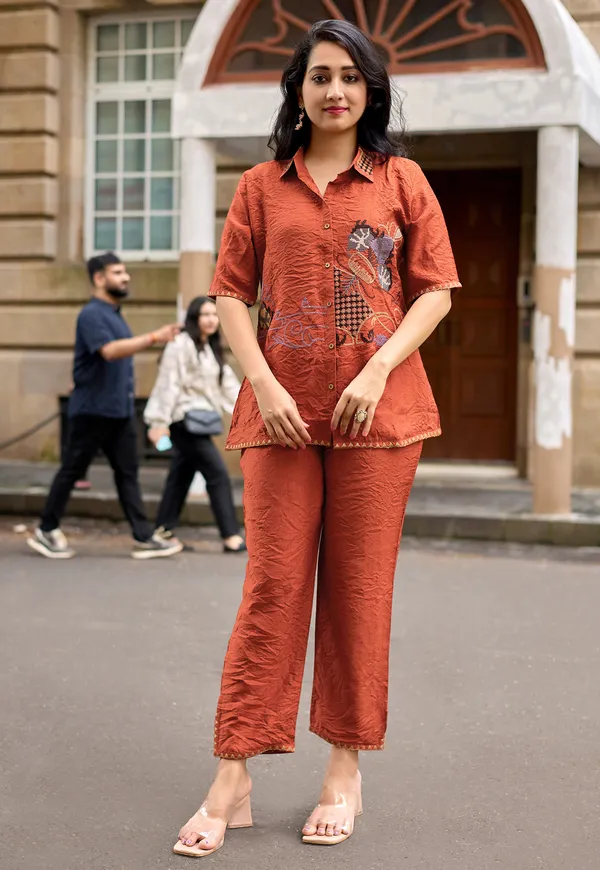 Embroidered_Shirt_Collar_Shirt_&_Trousers_Co-Ords-COOLLINE