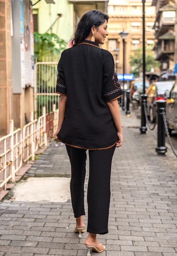 Embroidered_Shirt_Collar_Shirt_&_Trousers_Co-Ords-COOLLINE