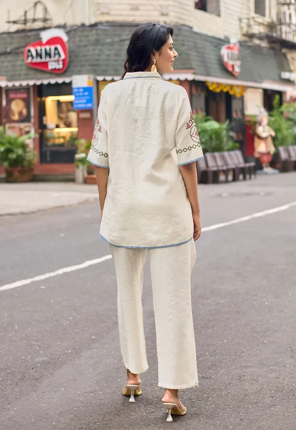 Embroidered_Shirt_Collar_Shirt_&_Trousers_Co-Ords-COOLLINE