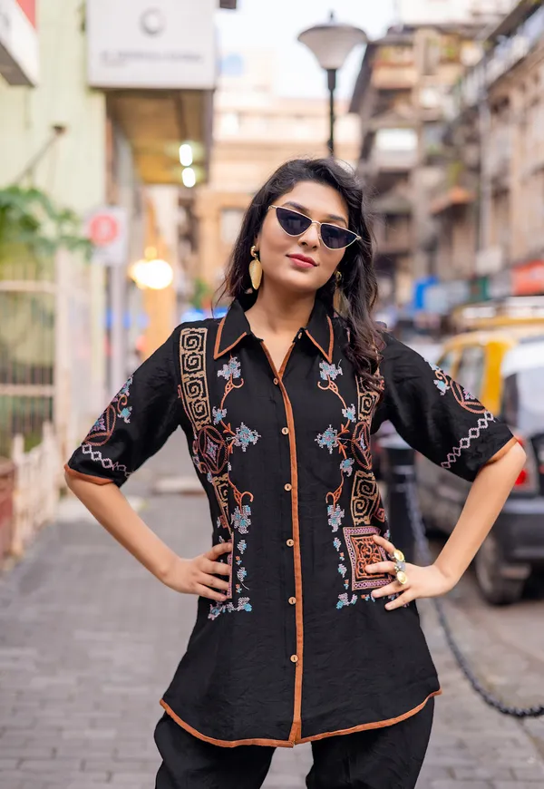 Embroidered_Shirt_Collar_Shirt_&_Trousers_Co-Ords-COOLLINE