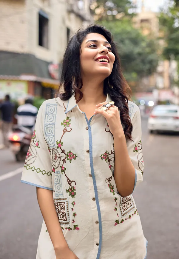 Embroidered_Shirt_Collar_Shirt_&_Trousers_Co-Ords-COOLLINE
