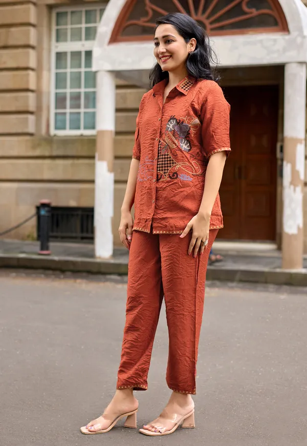 Embroidered_Shirt_Collar_Shirt_&_Trousers_Co-Ords-COOLLINE