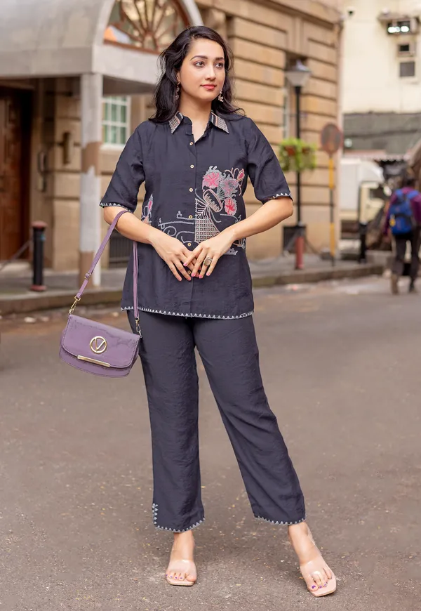 Embroidered_Shirt_Collar_Shirt_&_Trousers_Co-Ords-COOLLINE