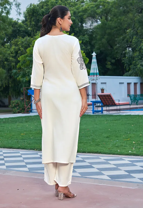 Floral_Embroidered_V-Neck_Thread_Work_Straight_Kurta_With_Trousers-RAMYAA