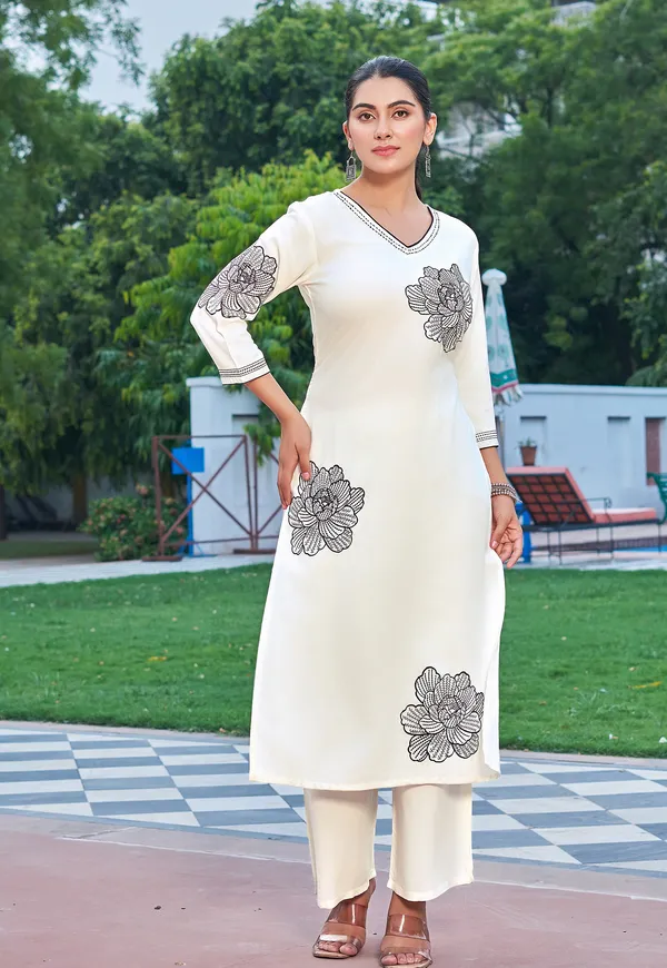 Floral_Embroidered_V-Neck_Thread_Work_Straight_Kurta_With_Trousers-RAMYAA