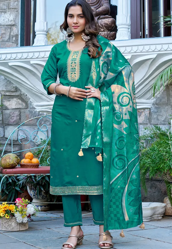 Floral_Yoke_Design_Thread_Work_Straight_Kurta_With_Trousers_&_Dupatta-KS-215