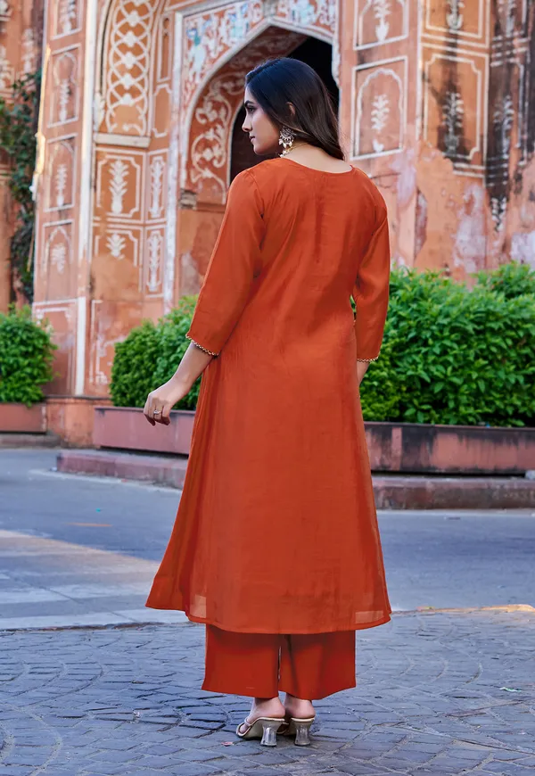 Orange_Mul_Chanderi_With_Thread_Work_&_Khatli_Work_Kurta_With_Trouser_&_With_Dupatta_For_Women-IV-1019