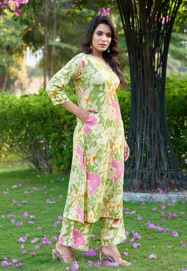 Light_Green_Floral_Printed_V-Neck_Straight_Kurta_With_Palazzos_For_Women-SULEKHA2