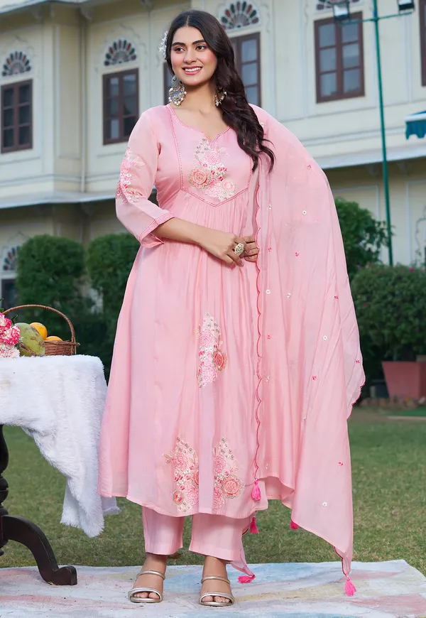 Pink_Mul_Chanderi_With_Thread_Work_&_Khatli_Work_Kurta_With_Trouser_&_With_Dupatta_For_Women-IV-1012