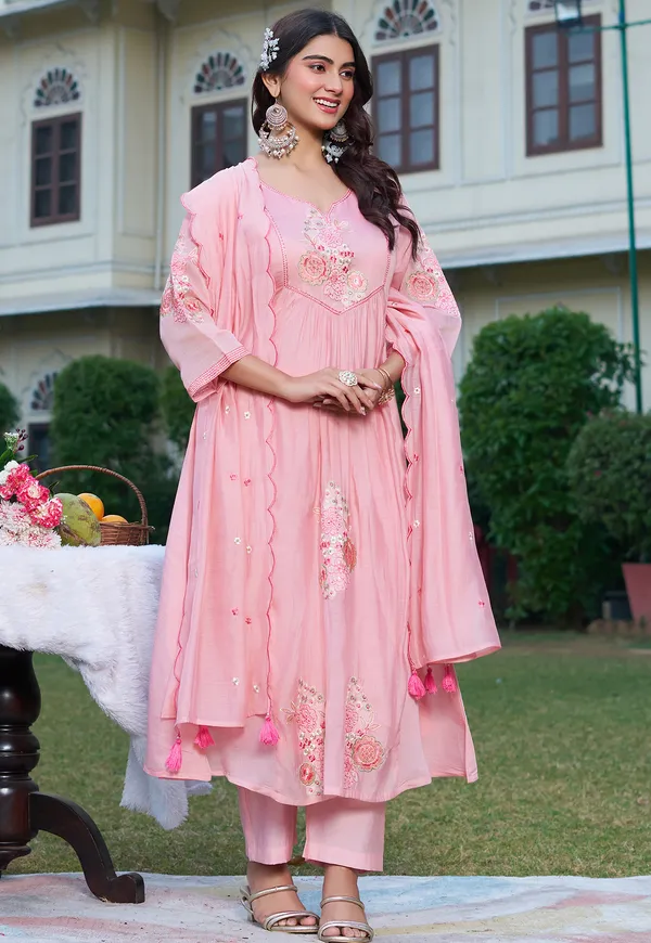 Pink_Mul_Chanderi_With_Thread_Work_&_Khatli_Work_Kurta_With_Trouser_&_With_Dupatta_For_Women-IV-1012