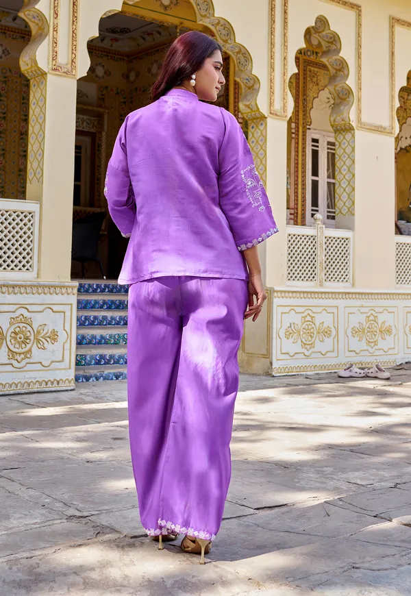Mull_Chanderi_Thread_Work_Top_With_Trousers_Co-Ords-KS-229