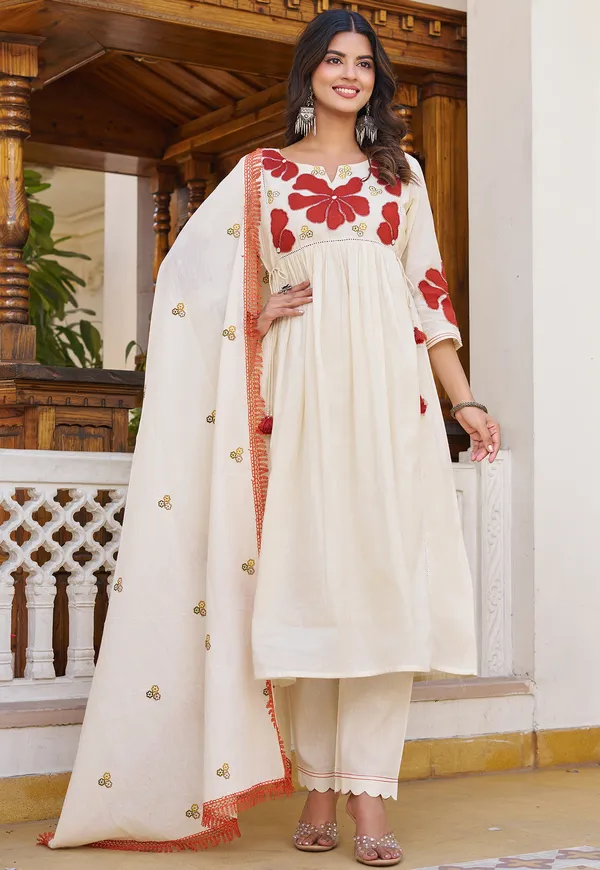 White_Mul_Chanderi_With_Thread_Work_&_Khatli_Work_Kurta_With_Trouser_&_With_Dupatta_For_Women-IV-1031