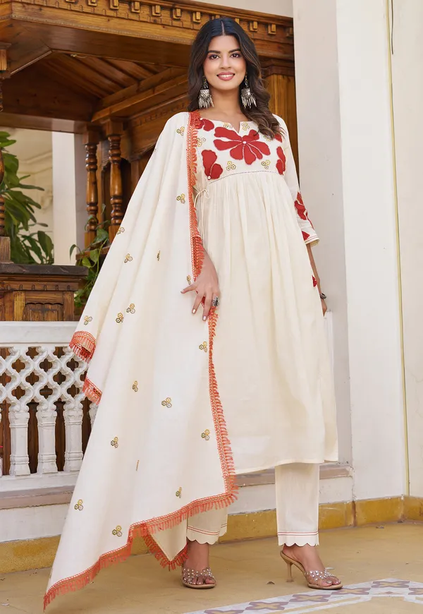 White_Mul_Chanderi_With_Thread_Work_&_Khatli_Work_Kurta_With_Trouser_&_With_Dupatta_For_Women-IV-1031