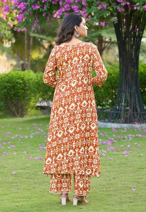 Red_Floral_Printed_V-Neck_Straight_Kurta_With_Palazzos_For_Women-SULEKHA2