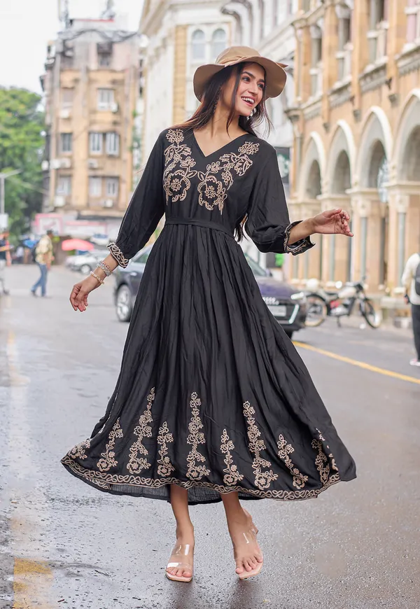 Black_Rayon_Weaving_Embroidered_Kurtis_For_Women-QUEEN
