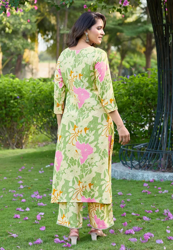Light_Green_Floral_Printed_V-Neck_Straight_Kurta_With_Palazzos_For_Women-SULEKHA2